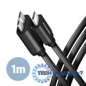 BUMM3-CM10AB Kabel Micro-B USB, USB-C 3.2 Gen 1, 1m, 3A, ALU, PVC Czarny