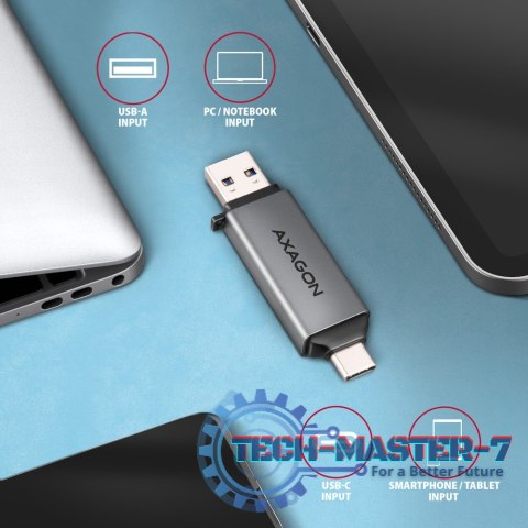 CRE-DAC Czytnik kart zewnętrzny USB3.2 Gen 1 Type-C + Type-A SD/microSD CRE-DAC Czytnik kart zewnętrzny USB3.2 Gen 1 Type-C + Type-A SD/microSD