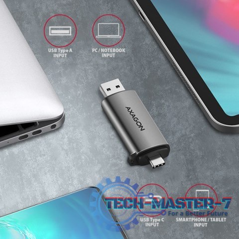 CRE-SAC Czytnik kart zewnętrzny USB3.2 Gen 1 Type-C + Type-A SD/microSD CRE-SAC Czytnik kart zewnętrzny USB3.2 Gen 1 Type-C + Type-A SD/microSD