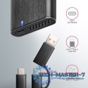 EEM2-SB2 Obudowa zewnętrzna aluminiowa bezśrubowa USB-C 3.2 Gen 2 - M.2 NVMe / SATA SSD 30-80mm ALU pudełko czarne + USB-A - USB