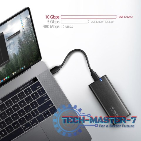 EEM2-SB2 Obudowa zewnętrzna aluminiowa bezśrubowa USB-C 3.2 Gen 2 - M.2 NVMe / SATA SSD 30-80mm ALU pudełko czarne + USB-A - USB EEM2-SB2 Obudowa zewnętrzna aluminiowa bezśrubowa USB-C 3.2 Gen 2 - M.2 NVMe / SATA SSD 30-80mm ALU pudełko czarne + USB-A - USB