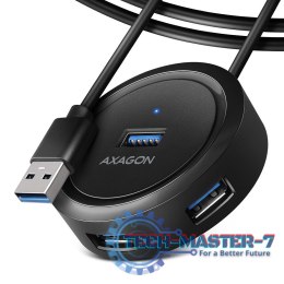 HUE-P1AL Hub 4-portowy USB 3.2 Gen 1 ROUND, micro USB, 1.2m USB-A kabel