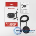 HUE-P1AL Hub 4-portowy USB 3.2 Gen 1 ROUND, micro USB, 1.2m USB-A kabel