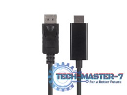 Kabel DisplayPort (M) V1.1 -> HDMI (M) 1.8m czarny