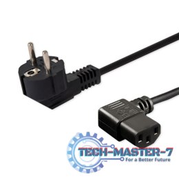 Kabel zasilający Schuko (M) kątowy - IEC C13, kątowy 1,2m CL-115