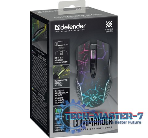Mysz gamingowa bezprzewodowa Commander GM-511 1600 DPI 7P Mysz gamingowa bezprzewodowa Commander GM-511 1600 DPI 7P
