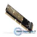 PCEM2-1U Adapter wewnętrzny PCIe x16/x8/x4, M.2 NVMe M-key slot, 1U