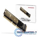 PCEM2-1U Adapter wewnętrzny PCIe x16/x8/x4, M.2 NVMe M-key slot, 1U