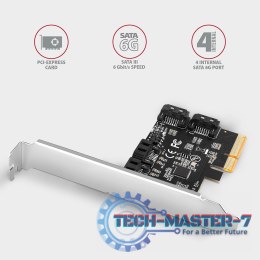 PCES-SA4X4 Kontroler PCIe 4x wewnętrzny port SATA 6G, ASM1164, SP & LP