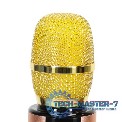 Mikrofon bezprzewodowy do karaoke Bluetooth złoty Mikrofon bezprzewodowy do karaoke Bluetooth złoty
