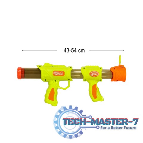 Pistolet na kulki karabin na piankowe naboje solidny dla dzieci gra 2w1 zielony Pistolet na kulki karabin na piankowe naboje solidny dla dzieci gra 2w1 zielony
