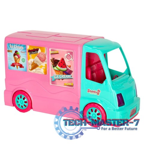 Samochód dla lalek kamper food truck zestaw 21 el. Samochód dla lalek kamper food truck zestaw 21 el.