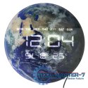Zegar ścienny planeta ziemia z wyświetlaczem LED 32 cm niebieski