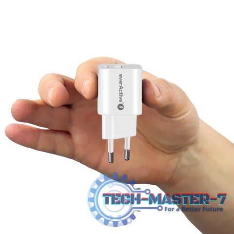 Ładowarka USB/USB-C QC3.0 30W technologia GaN Biała Ładowarka USB/USB-C QC3.0 30W technologia GaN Biała