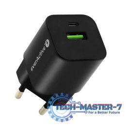 Ładowarka USB/USB-C QC3.0 30W technologia GaN Czarna