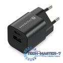 Ładowarka USB/USB-C QC3.0 30W technologia GaN Czarna