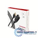 ADR-205 USB 2.0 A-M -> A-F aktywny kabel przedłużacz/wzmacniacz 5m