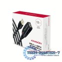 ADR-215 USB 2.0 A-M -> A-F aktywny kabel przedłużacz/wzmacniacz 15m