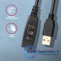 ADR-310 USB 3.0 A-M -> A-F aktywny kabel przedłużacz/wzmacniacz 10m