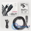ADR-310 USB 3.0 A-M -> A-F aktywny kabel przedłużacz/wzmacniacz 10m