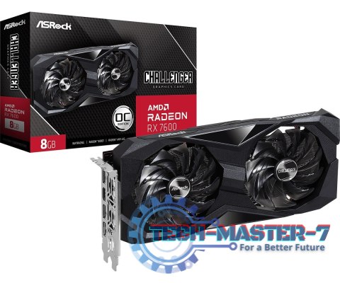 Karta graficzna Radeon RX 7600 Challenger 8G OC GDDR6 128bit Karta graficzna Radeon RX 7600 Challenger 8G OC GDDR6 128bit