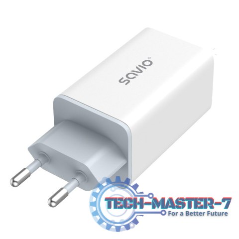 Ładowarka sieciowa USB GaN 65W, Quick Charge 4.0, Power Delivery 3.0, LA-07 Ładowarka sieciowa USB GaN 65W, Quick Charge 4.0, Power Delivery 3.0, LA-07