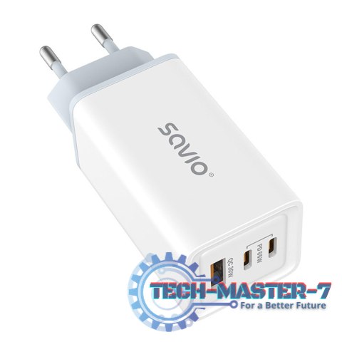 Ładowarka sieciowa USB GaN 65W, Quick Charge 4.0, Power Delivery 3.0, LA-07 Ładowarka sieciowa USB GaN 65W, Quick Charge 4.0, Power Delivery 3.0, LA-07