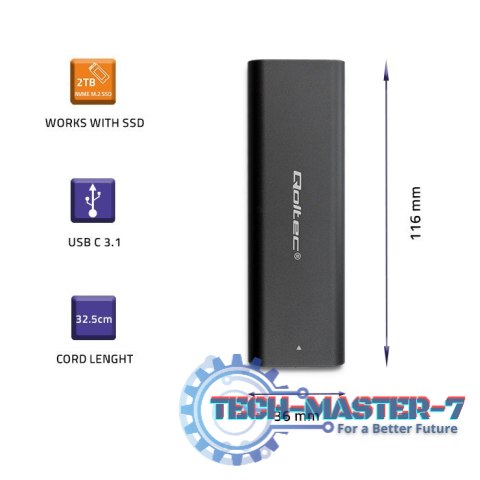 Obudowa | kieszeń do dysków M.2 SSD | NVME | PCI-E | USB typ C Obudowa | kieszeń do dysków M.2 SSD | NVME | PCI-E | USB typ C