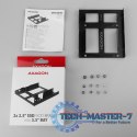 RHD-225 Ramka metalowa do montażu 2 x 2.5" w pozycji 3.5" Czarna