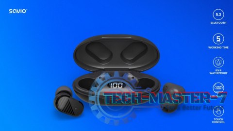 Słuchawki bezprzewodowe Bluetooth 5.3, IPX4, dotykowe sterowanie, TWS-10 Słuchawki bezprzewodowe Bluetooth 5.3, IPX4, dotykowe sterowanie, TWS-10