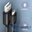 BUCM-AM20TB Kabel Twister USB-C - USB-A, 1.1m, USB2.0 3A, ALU, czarny