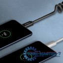 BUCM-AM20TB Kabel Twister USB-C - USB-A, 1.1m, USB2.0 3A, ALU, czarny