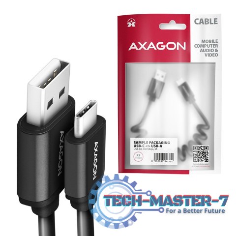 BUCM-AM20TB Kabel Twister USB-C - USB-A, 1.1m, USB2.0 3A, ALU, czarny BUCM-AM20TB Kabel Twister USB-C - USB-A, 1.1m, USB2.0 3A, ALU, czarny