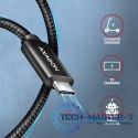 BUCM2-CM10AB Kabel USB-C - USB-C, 1.0m 5A charging, ALU, 240W PD, oplot, USB2.0, czarny