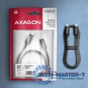 BUCM2-CM25AB Kabel USB-C - USB-C, 2.5m 5A charging, ALU, 240W PD, oplot, USB2.0, czarny