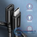 BUCM32-CF05AB Kabel przedłużacz Gen2 USB-C - USB-C 0.5m, 5A, 20Gbps, PD 240W, oplot, czarny