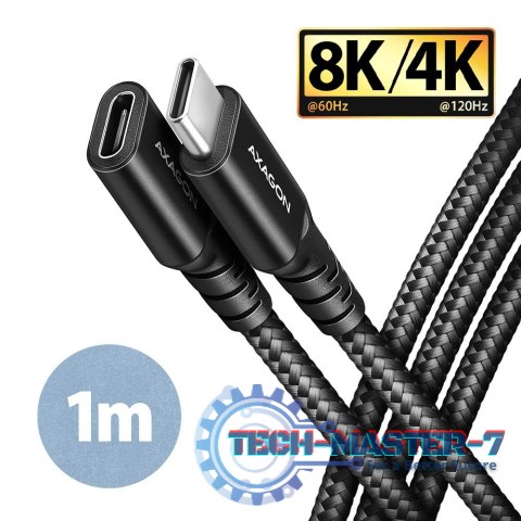 BUCM32-CF10AB Kabel przedłużacz Gen2 USB-C - USB-C, 1m, 5A, 20Gbps, PD 240W, oplot, czarny
