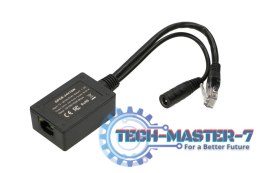 Inwerter PoE 1 portowy wejście 1x1000Mb/s RJ45/Jack 10-24V, wyjście 24V