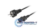Kabel zasilający CEE 7/7 -> C320 C13 1.8m prosty, czarny
