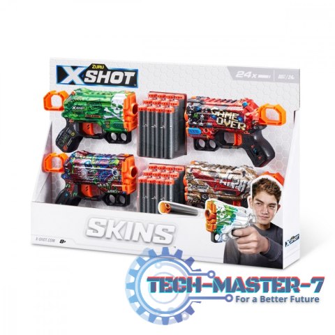 Zestaw wyrzutni Skins Menace 24 strzałki Zestaw wyrzutni Skins Menace 24 strzałki