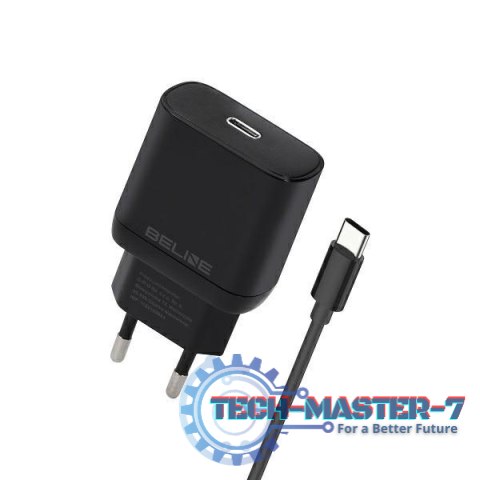 Ładowarka sieciowa 25W GaN USB-C + kabel USB-C, czarna Ładowarka sieciowa 25W GaN USB-C + kabel USB-C, czarna