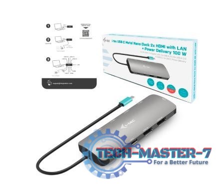 Stacja dokująca USB-C Metal Nano 2x HDMI Display + Power Delivery 100W Stacja dokująca USB-C Metal Nano 2x HDMI Display + Power Delivery 100W