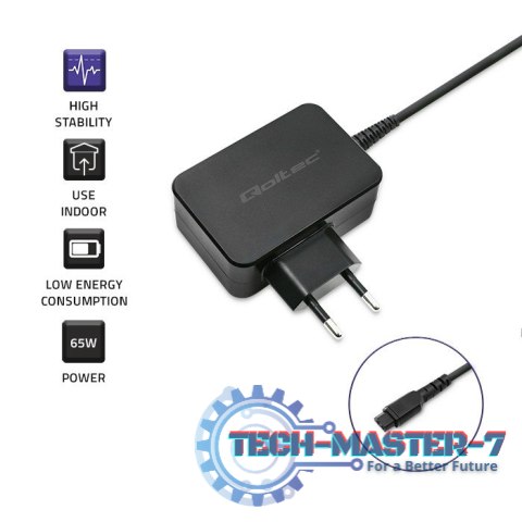 Uniwersalny zasilacz sieciowy 65W | 10 wtyczek Uniwersalny zasilacz sieciowy 65W | 10 wtyczek