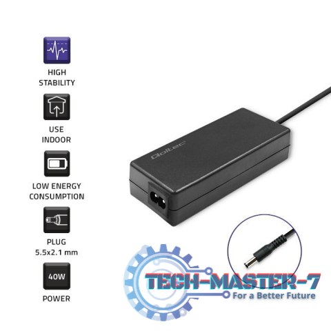 Zasilacz 40W | 12V | 3.33A | 5.5*2.1 | + kabel zasilający Zasilacz 40W | 12V | 3.33A | 5.5*2.1 | + kabel zasilający