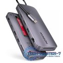 HMC-12GM2 Wieloportowy hub USB 12in1 + M.2 NVMe/SATA pozycja, 10Gbps, 3x USB-A, USB-C, HDMI 4K/60Hz, DP 4K/60Hz, GLAN, SD/microS