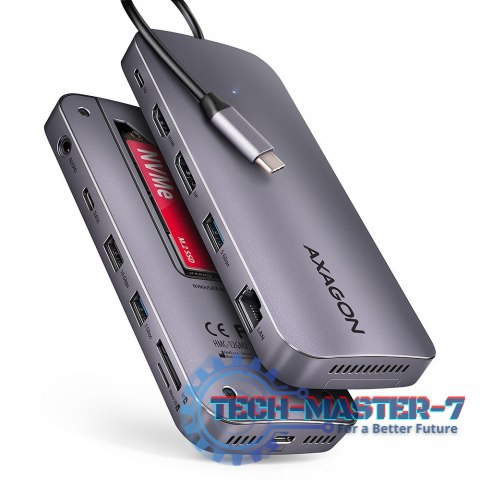 HMC-12GM2 Wieloportowy hub USB 12in1 + M.2 NVMe/SATA pozycja, 10Gbps, 3x USB-A, USB-C, HDMI 4K/60Hz, DP 4K/60Hz, GLAN, SD/microS HMC-12GM2 Wieloportowy hub USB 12in1 + M.2 NVMe/SATA pozycja, 10Gbps, 3x USB-A, USB-C, HDMI 4K/60Hz, DP 4K/60Hz, GLAN, SD/microS