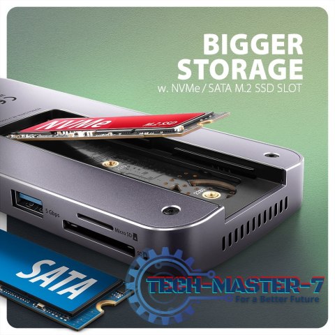 HMC-12GM2 Wieloportowy hub USB 12in1 + M.2 NVMe/SATA pozycja, 10Gbps, 3x USB-A, USB-C, HDMI 4K/60Hz, DP 4K/60Hz, GLAN, SD/microS HMC-12GM2 Wieloportowy hub USB 12in1 + M.2 NVMe/SATA pozycja, 10Gbps, 3x USB-A, USB-C, HDMI 4K/60Hz, DP 4K/60Hz, GLAN, SD/microS