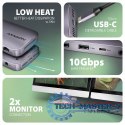HMC-12GM2 Wieloportowy hub USB 12in1 + M.2 NVMe/SATA pozycja, 10Gbps, 3x USB-A, USB-C, HDMI 4K/60Hz, DP 4K/60Hz, GLAN, SD/microS
