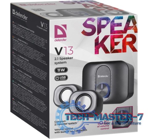 Głośniki komputerowe V13 2.1 11W USB podświetlenie LED Głośniki komputerowe V13 2.1 11W USB podświetlenie LED
