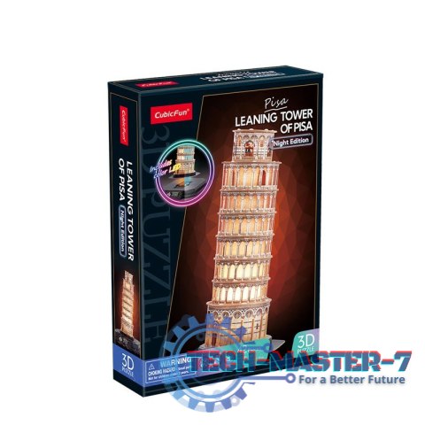 Puzzle 3D LED Krzywa wieża w Pizie (wersja nocna) Puzzle 3D LED Krzywa wieża w Pizie (wersja nocna)